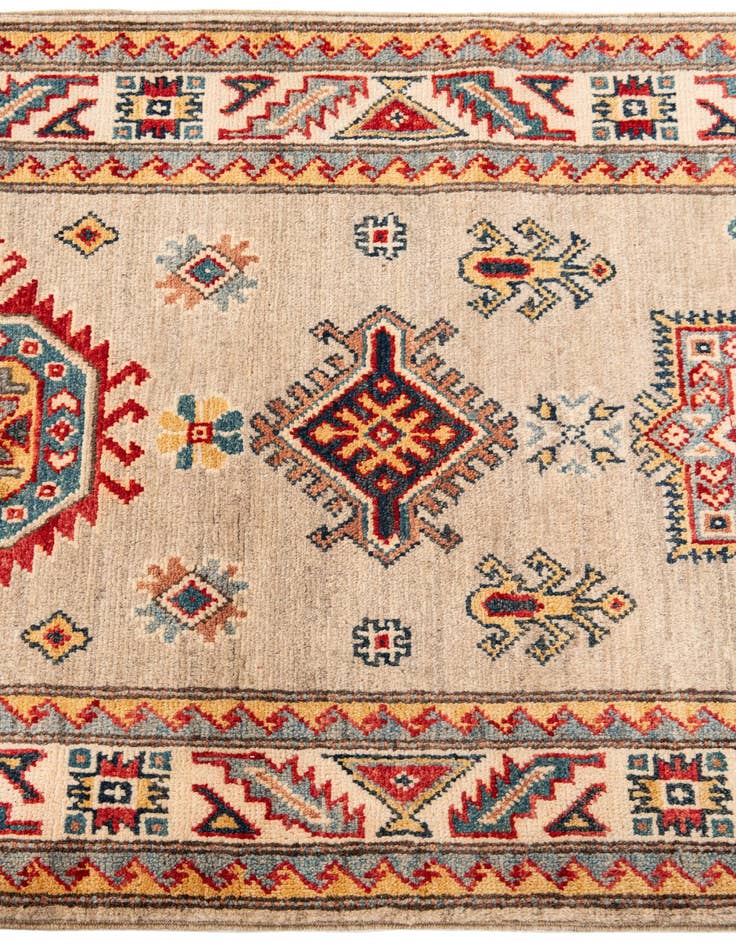 Detail image of  2' 8 x 9' 9  Hand Knotted Kazak Runner Rug