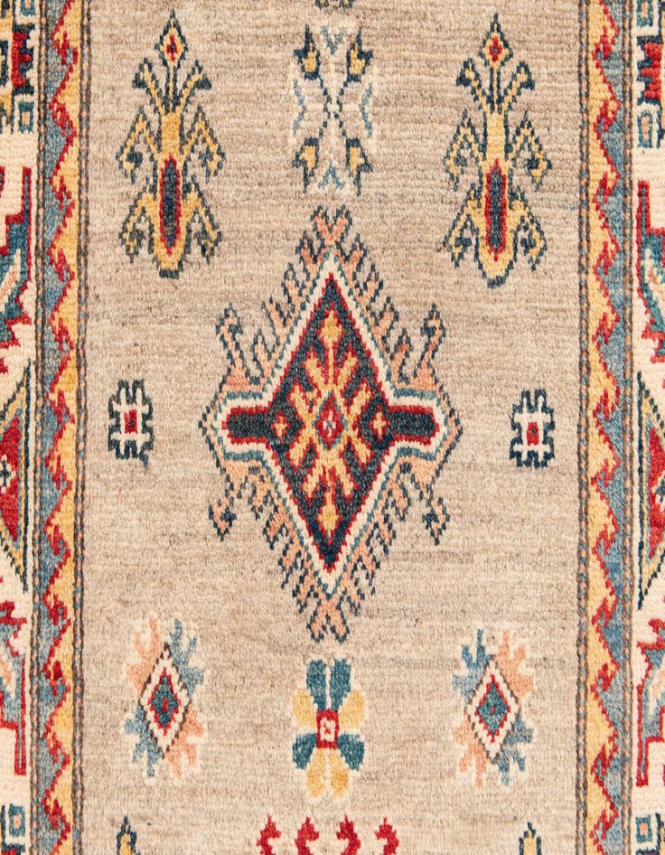 Detail image of  2' 8 x 9' 9  Hand Knotted Kazak Runner Rug