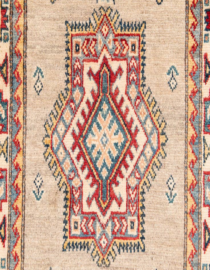 Detail image of  2' 8 x 9' 9  Hand Knotted Kazak Runner Rug