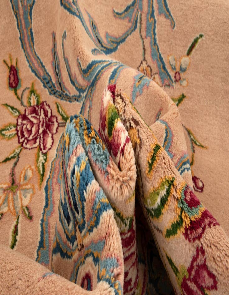 Detail image of  3' 5 x 21' 1  Hand Knotted Kerman Persian Runner Rug