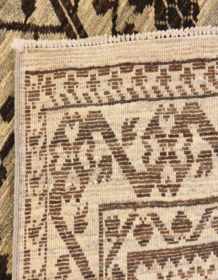 Detail image of 3' x 9' 8 Hand Knotted Khotan Ziegler Oriental Runner Rug