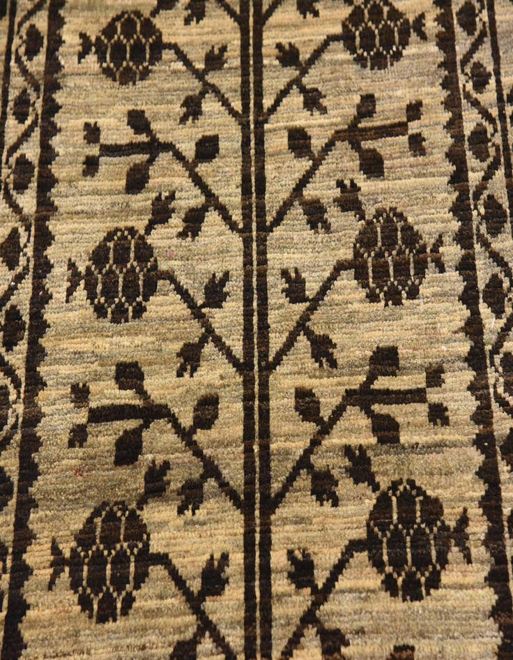 Detail image of 3' x 9' 8 Hand Knotted Khotan Ziegler Oriental Runner Rug