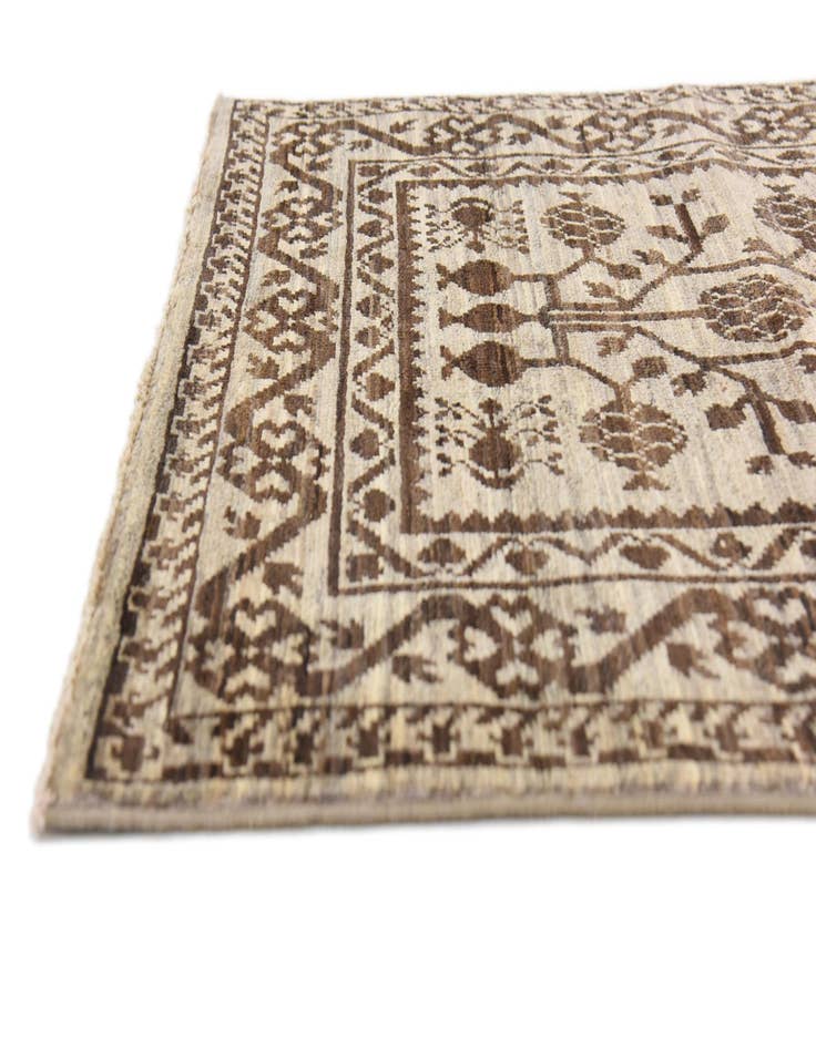 Detail image of 3' x 9' 8 Hand Knotted Khotan Ziegler Oriental Runner Rug