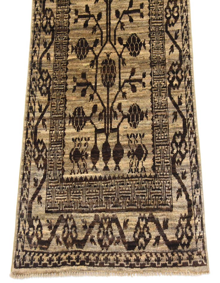 Detail image of 2' 9 x 10' Hand Knotted Khotan Ziegler Oriental Runner Rug