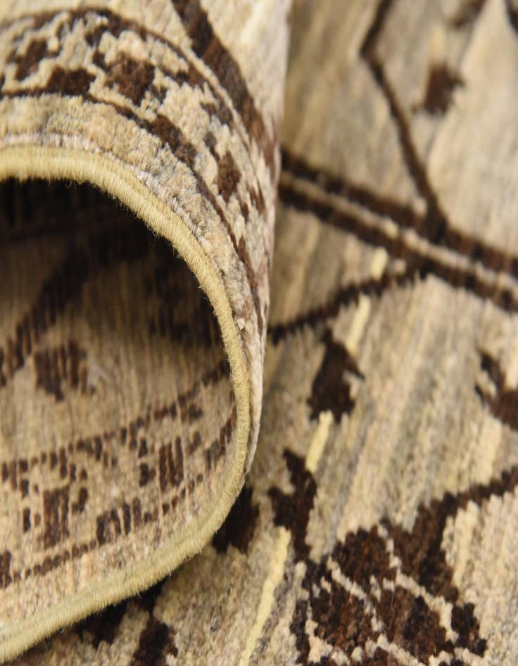 Detail image of 2' 9 x 10' Hand Knotted Khotan Ziegler Oriental Runner Rug