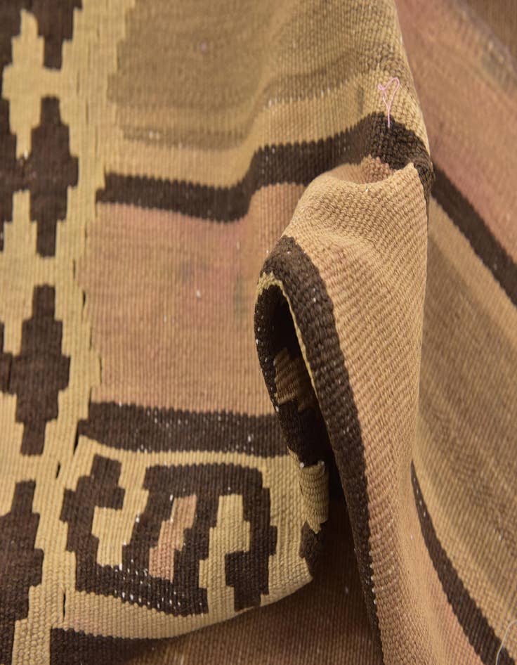 Detail image of  2' 4 x 4' 10  Hand Woven Kilim Fars Wool Runner Rug