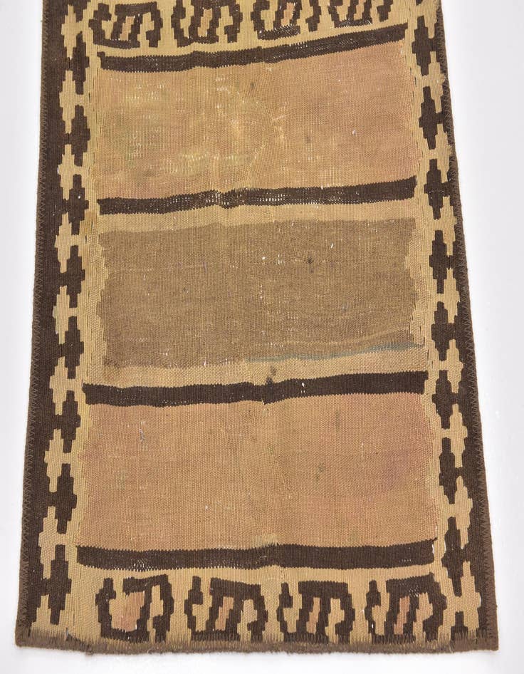 Detail image of  2' 4 x 4' 10  Hand Woven Kilim Fars Wool Runner Rug