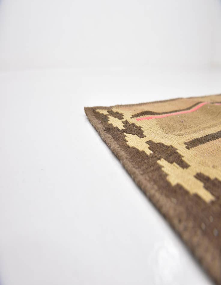 Detail image of  2' 4 x 4' 10  Hand Woven Kilim Fars Wool Runner Rug