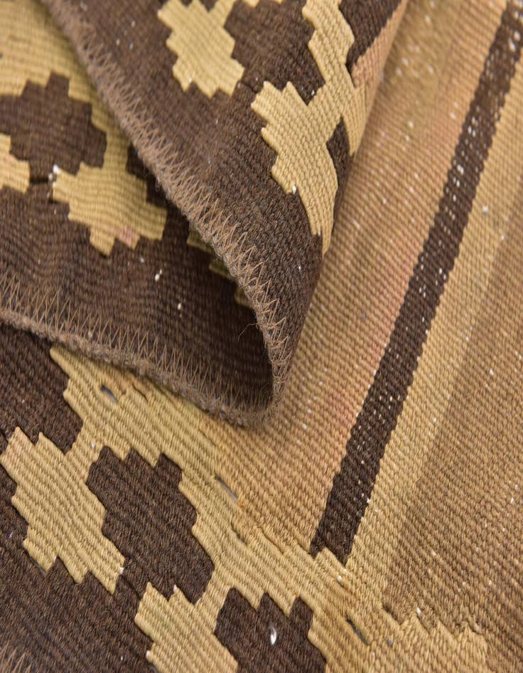 Detail image of  2' 4 x 4' 10  Hand Woven Kilim Fars Wool Runner Rug