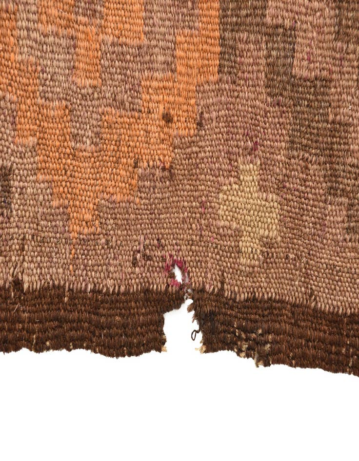 Detail image of  4' 5 x 10' 3  Hand Woven Kilim Fars Wool Runner Rug