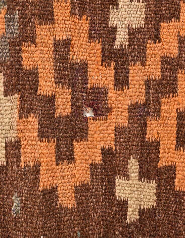 Detail image of  4' 5 x 10' 3  Hand Woven Kilim Fars Wool Runner Rug