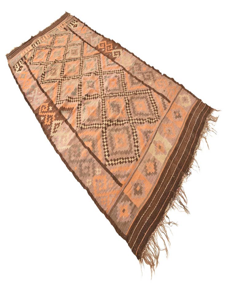 Detail image of  4' 5 x 10' 3  Hand Woven Kilim Fars Wool Runner Rug