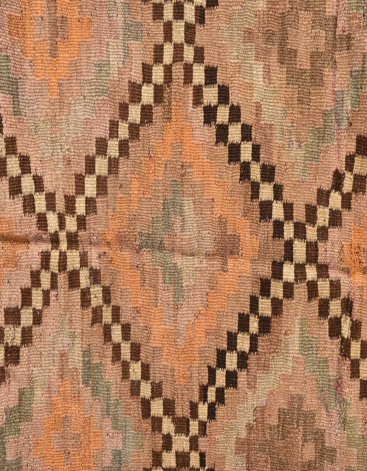 Detail image of  4' 5 x 10' 3  Hand Woven Kilim Fars Wool Runner Rug