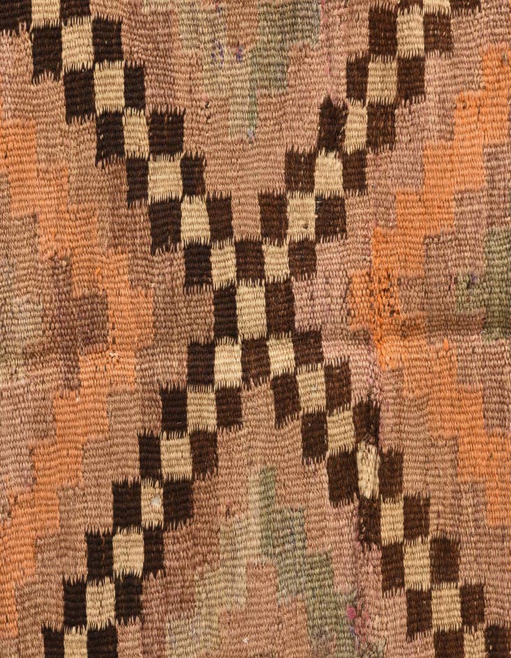 Detail image of  4' 5 x 10' 3  Hand Woven Kilim Fars Wool Runner Rug