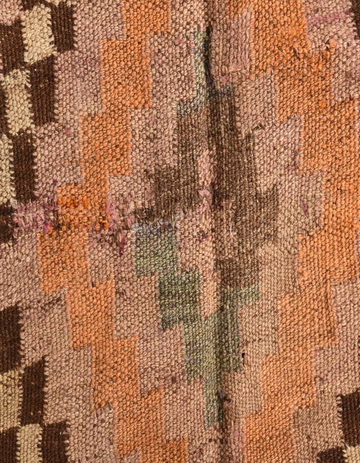 Detail image of  4' 5 x 10' 3  Hand Woven Kilim Fars Wool Runner Rug