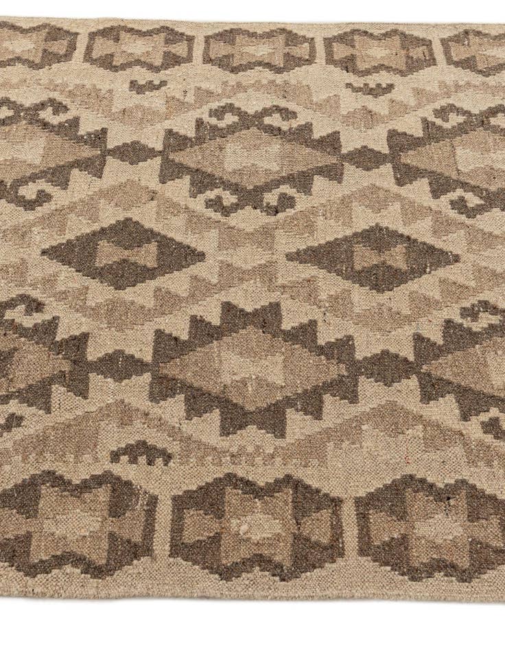 Detail image of  3' 1 x 10' 1  Hand Woven Kilim Maymana Wool Runner Rug