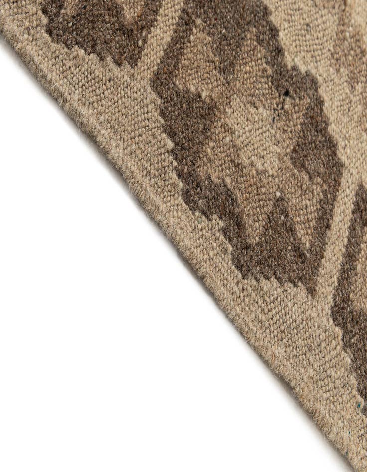 Detail image of  3' 1 x 10' 1  Hand Woven Kilim Maymana Wool Runner Rug