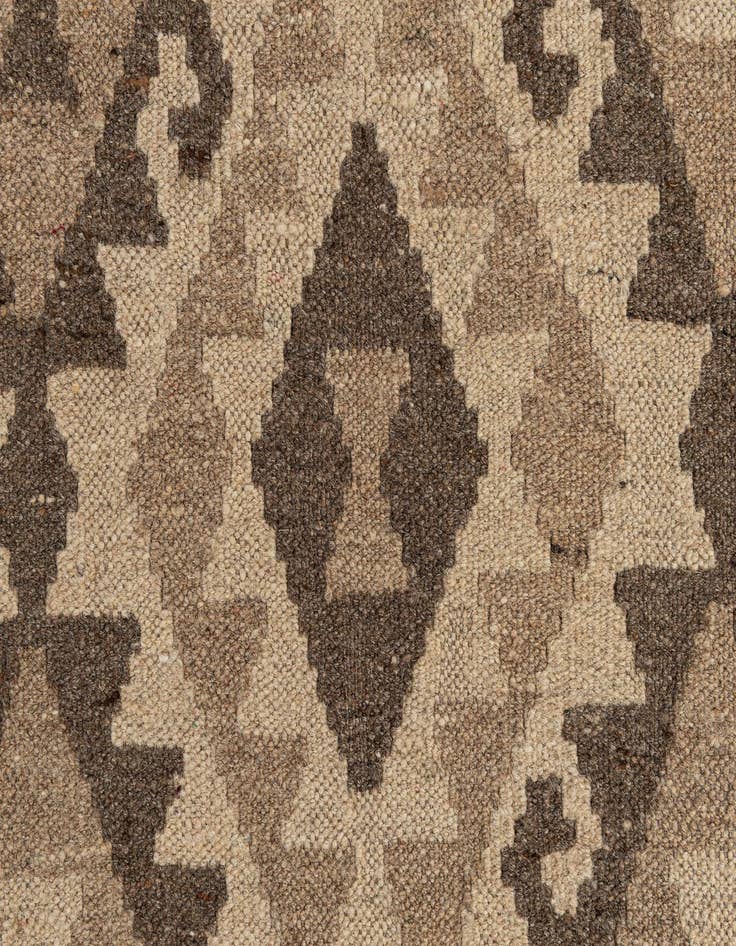 Detail image of  3' 1 x 10' 1  Hand Woven Kilim Maymana Wool Runner Rug