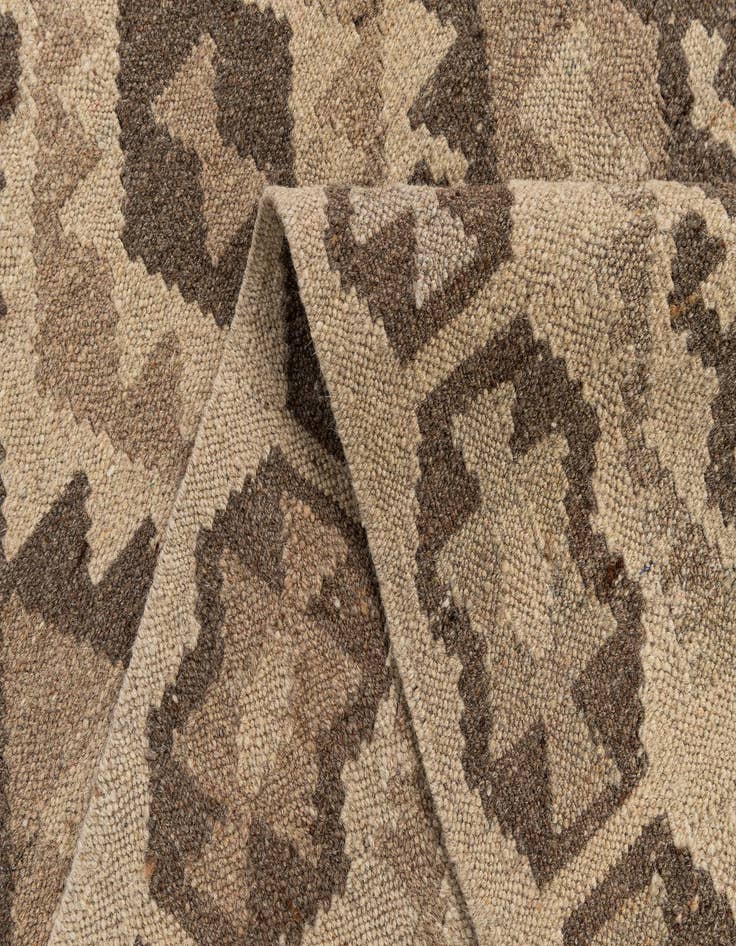 Detail image of  3' 1 x 10' 1  Hand Woven Kilim Maymana Wool Runner Rug