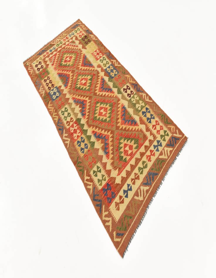 Detail image of  3' 4 x 6' 8  Hand Woven Kilim Maymana Runner Rug