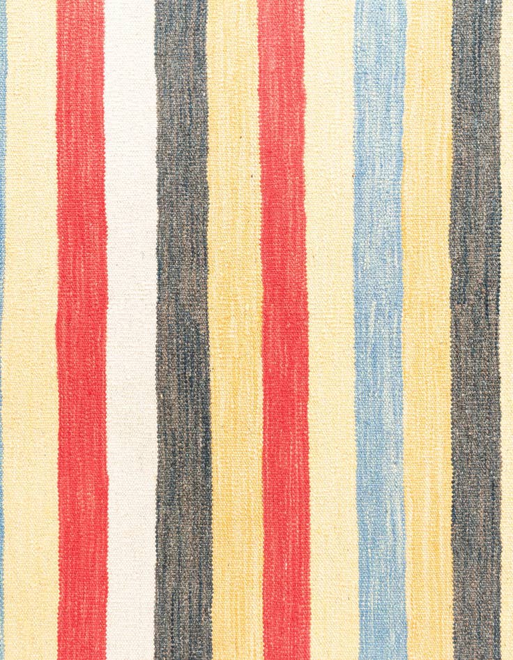 Detail image of  3' 2 x 6' 6  Hand Woven Kilim Maymana Wool Runner Rug