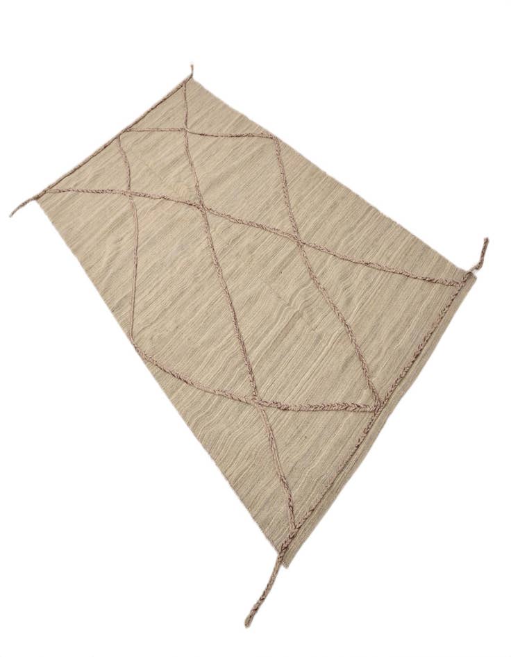 Detail image of  4' 2 x 8' 4  Hand Woven Kilim Modern Wool Runner Rug