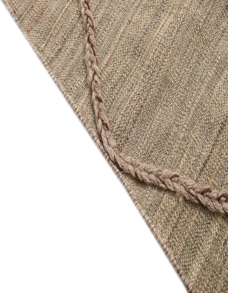 Detail image of  4' 2 x 8' 4  Hand Woven Kilim Modern Wool Runner Rug