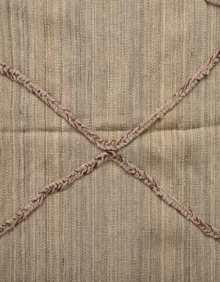 Detail image of  4' 2 x 8' 4  Hand Woven Kilim Modern Wool Runner Rug