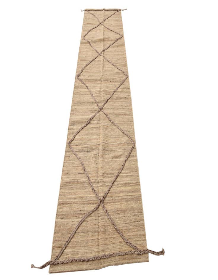 Detail image of  2' 5 x 10' 7  Hand Woven Kilim Modern Wool Runner Rug