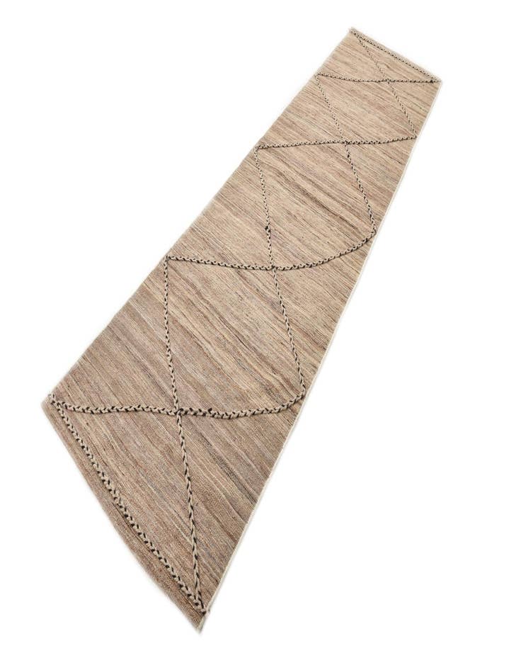 Detail image of  2' 8 x 10'  Hand Woven Kilim Modern Wool Runner Rug