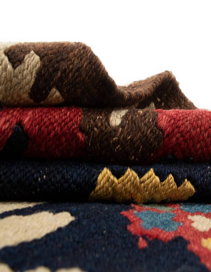 Detail image of  4' 10 x 12' 7 Kilim Wool Runner Rug