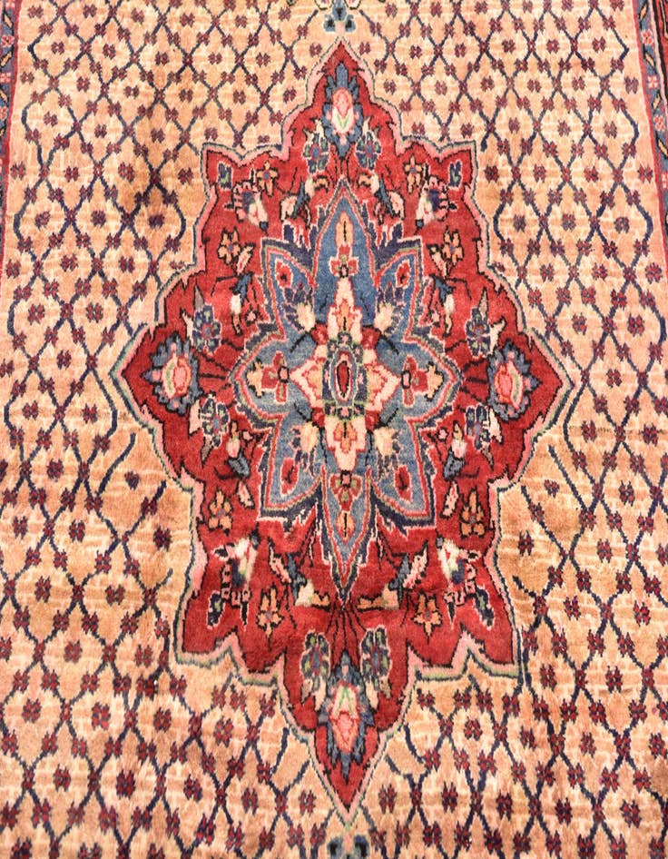 Detail image of 5' x 10' Hand Knotted Koliaei Persian Wool Runner Rug