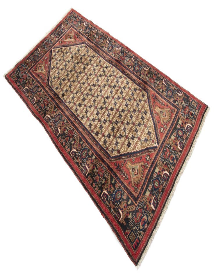 Detail image of 4' 1 x 9' 1 Hand Knotted Koliaei Persian Wool Runner Rug