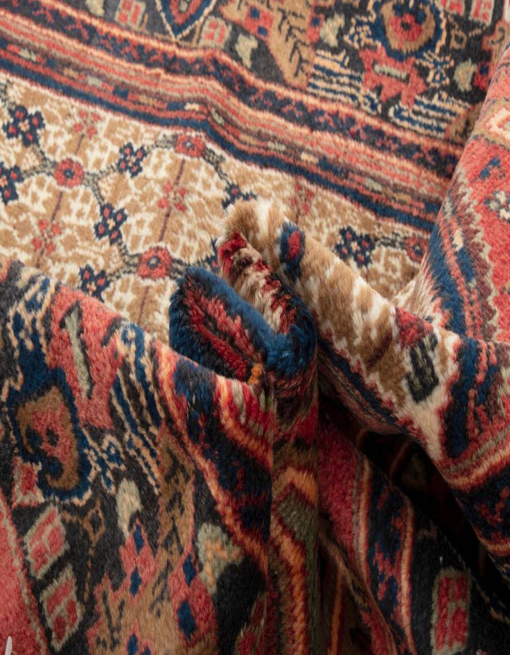 Detail image of 4' 1 x 9' 1 Hand Knotted Koliaei Persian Wool Runner Rug