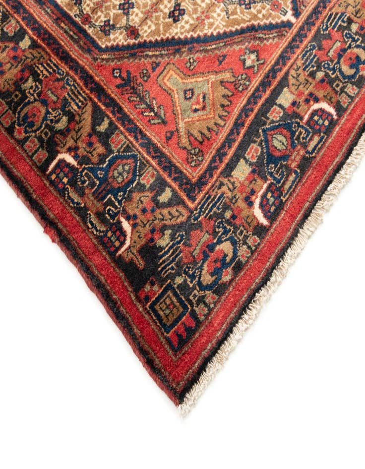 Detail image of 4' 1 x 9' 1 Hand Knotted Koliaei Persian Wool Runner Rug