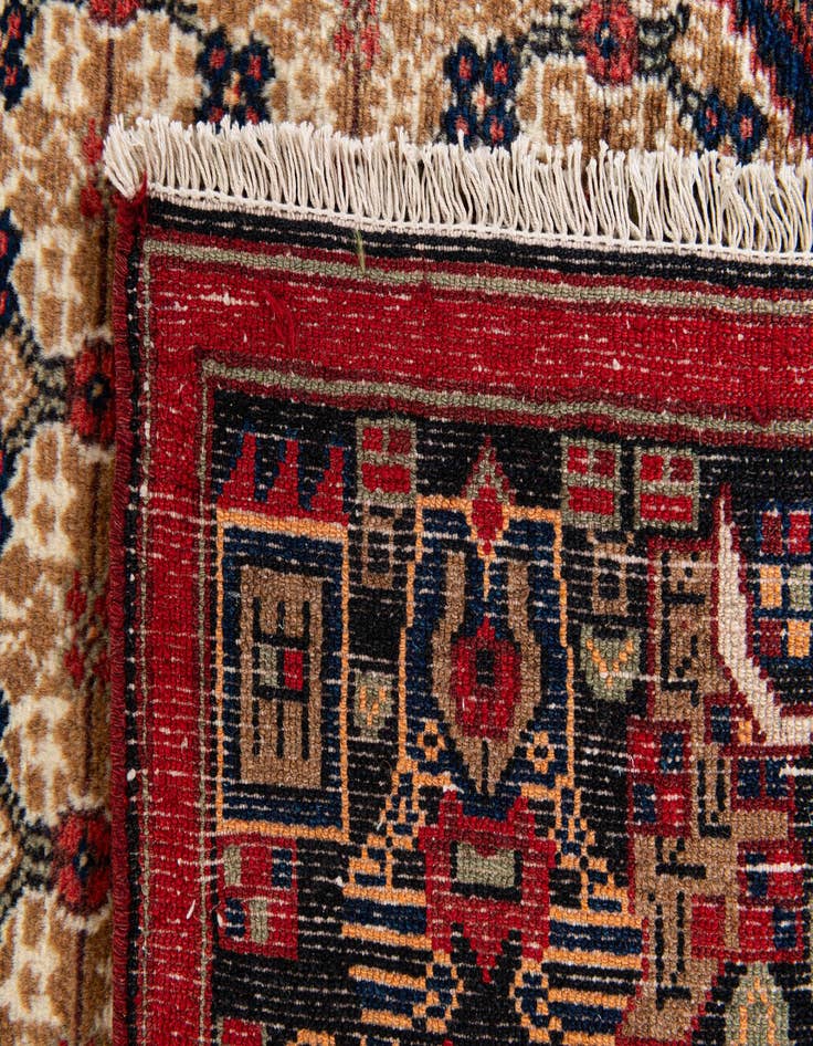 Detail image of  4' 1 x 9' 1  Hand Knotted Koliaei Persian Wool Runner Rug