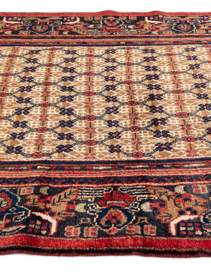 Detail image of  4' 1 x 9' 1  Hand Knotted Koliaei Persian Wool Runner Rug