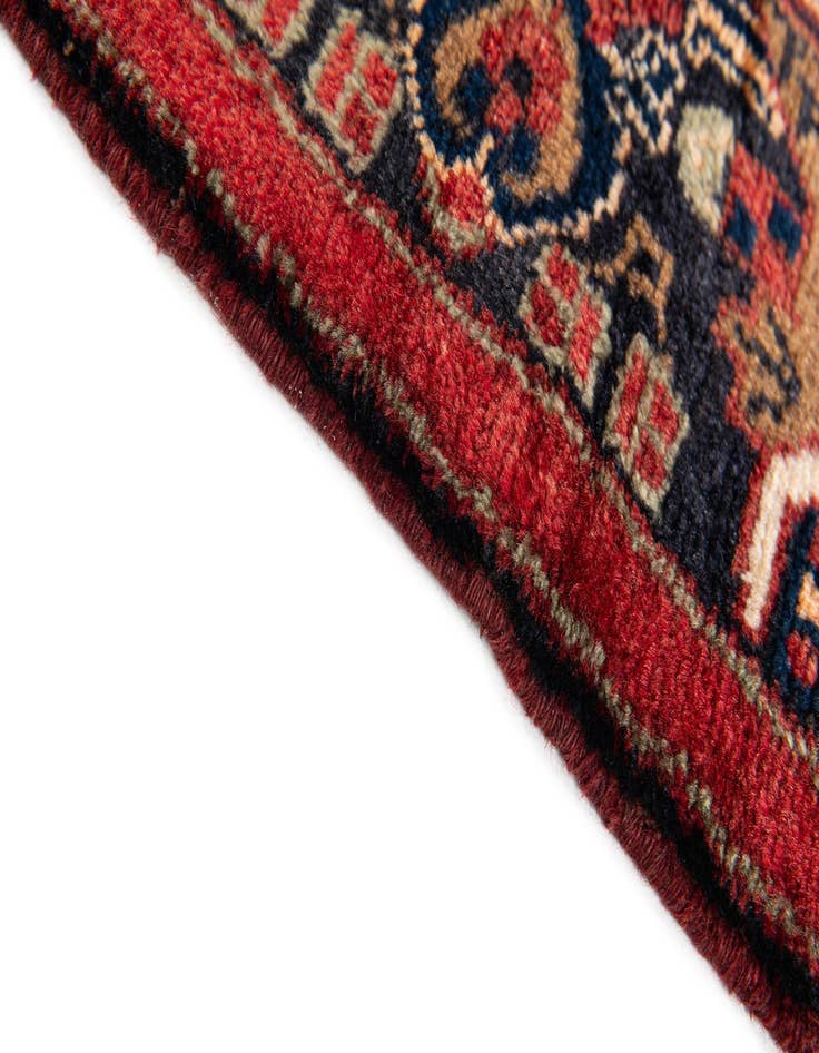 Detail image of  4' 1 x 9' 1  Hand Knotted Koliaei Persian Wool Runner Rug