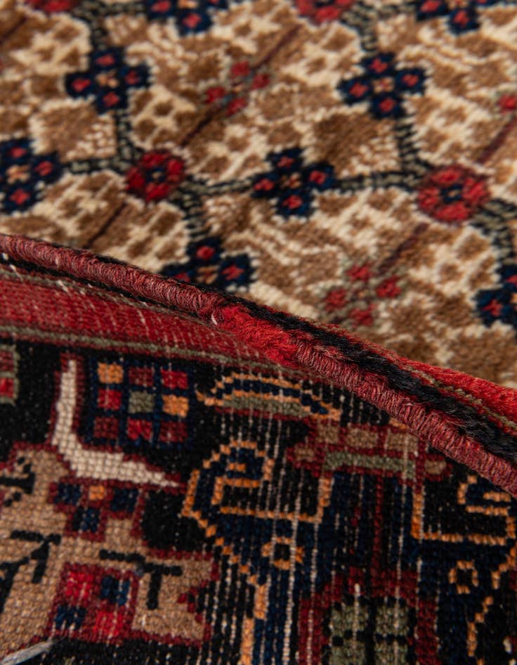 Detail image of  4' 1 x 9' 1  Hand Knotted Koliaei Persian Wool Runner Rug
