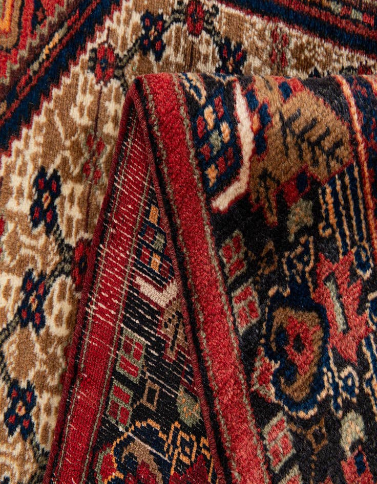 Detail image of  4' 1 x 9' 1  Hand Knotted Koliaei Persian Wool Runner Rug