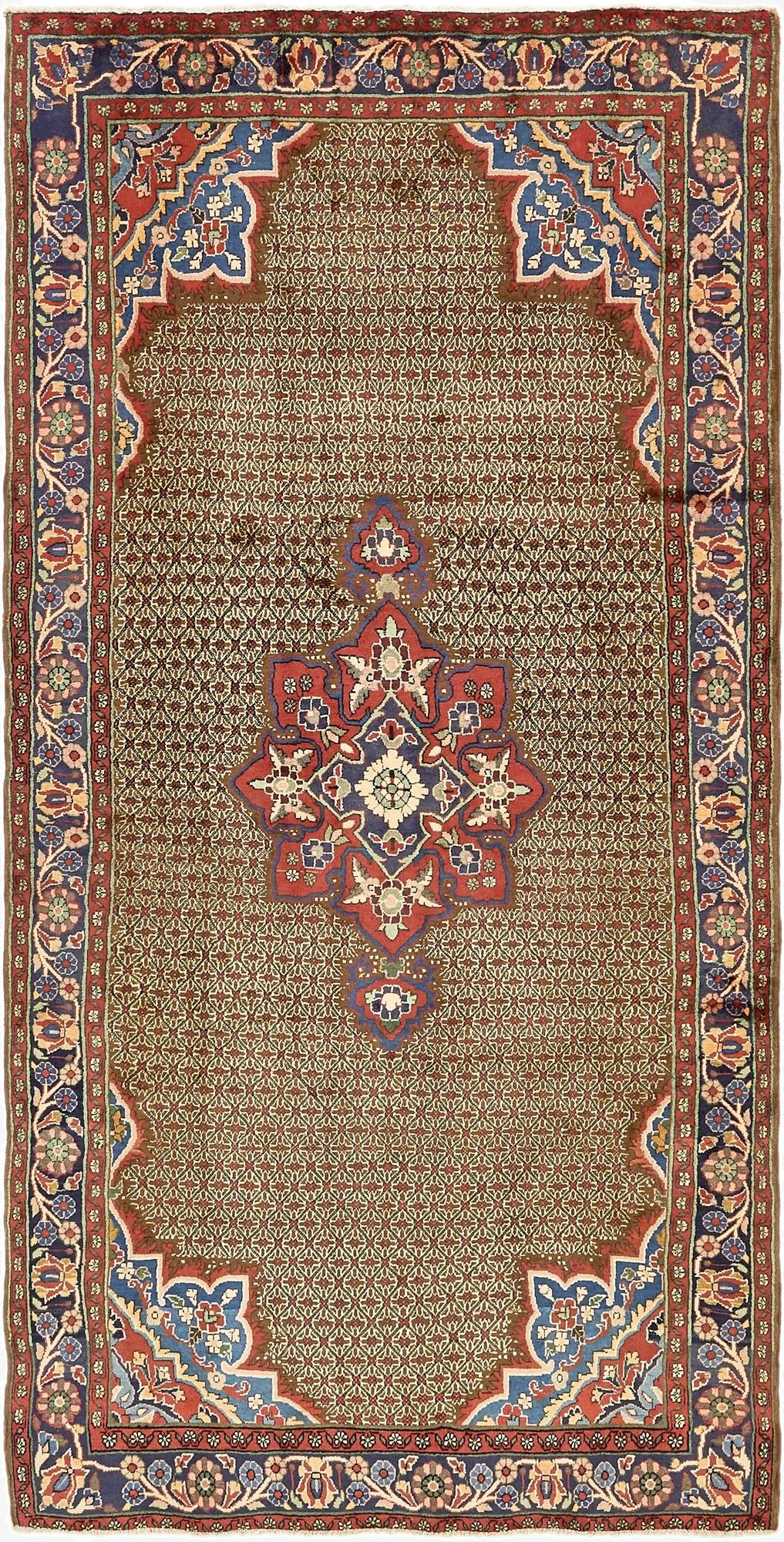  5' x 10' 2  Hand Knotted Koliaei Persian Wool Runner Rug