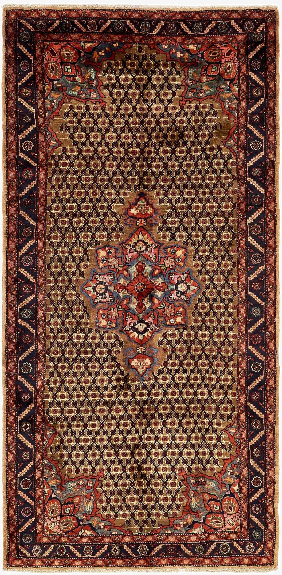  5' 3 x 11'  Hand Knotted Koliaei Persian Wool Runner Rug