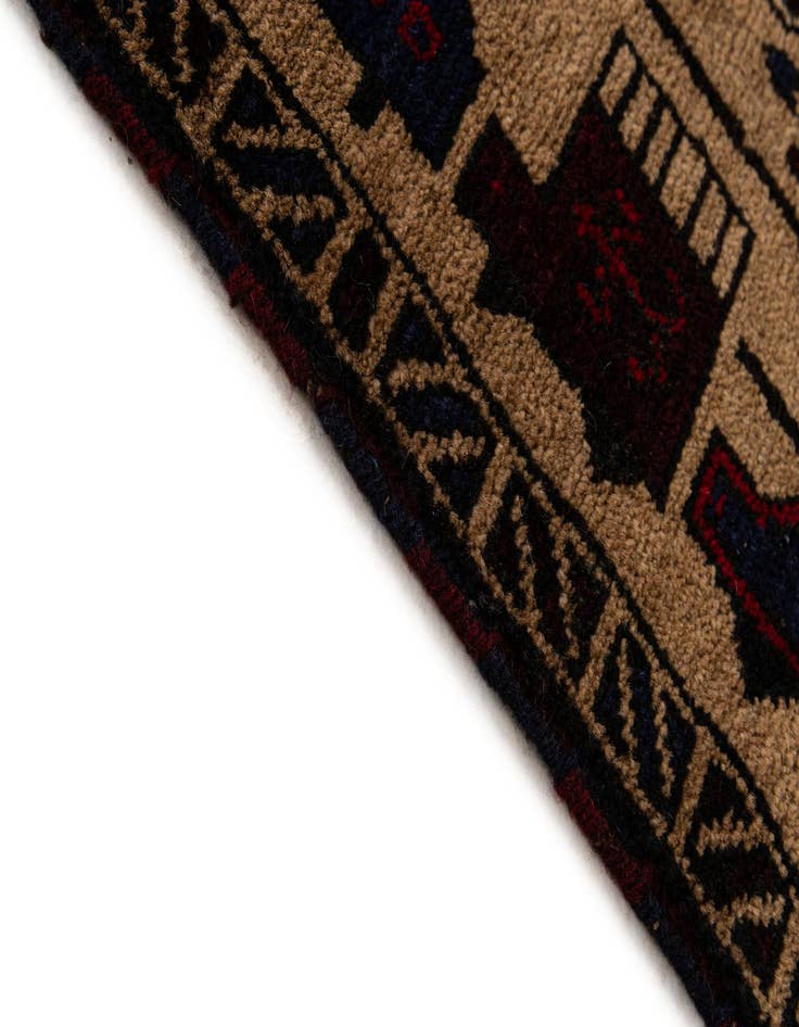 Detail image of  2' 2 x 9' 6  Hand Knotted Lahour Oriental Wool Runner Rug