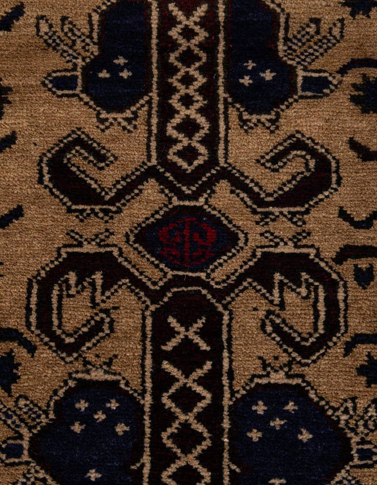 Detail image of  2' 2 x 9' 6  Hand Knotted Lahour Oriental Wool Runner Rug