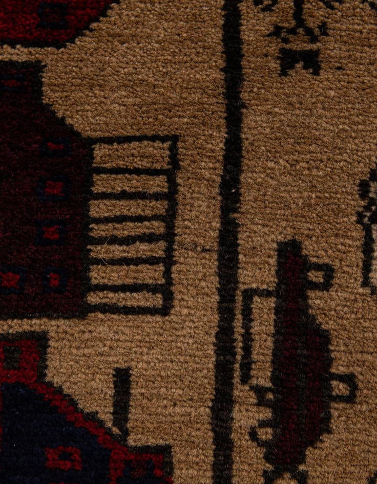Detail image of  2' 2 x 9' 6  Hand Knotted Lahour Oriental Wool Runner Rug