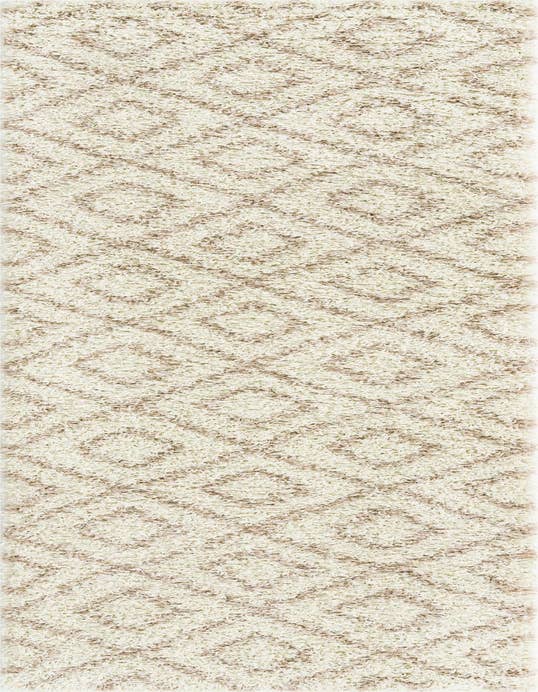 Detail image of  2' 7 x 10' Lattice Shag Runner Rug