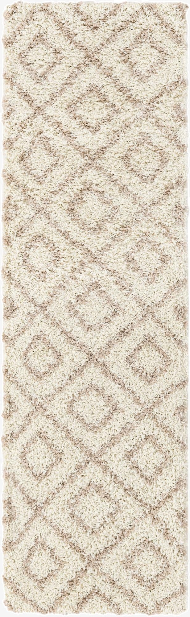  2' x 7' Lattice Shag Runner Rug