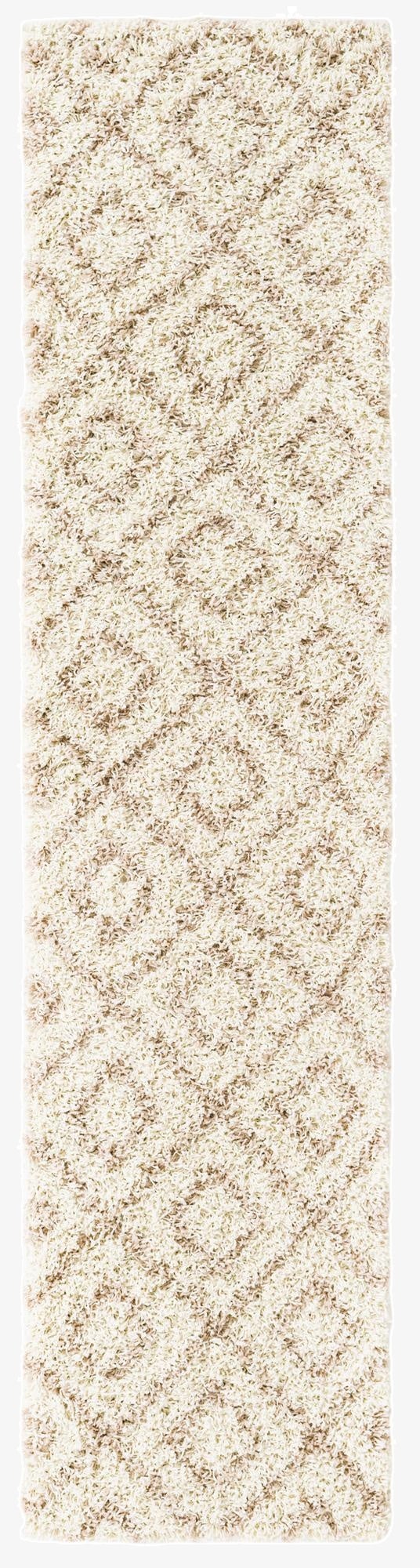  2' x 8' Lattice Shag Runner Rug