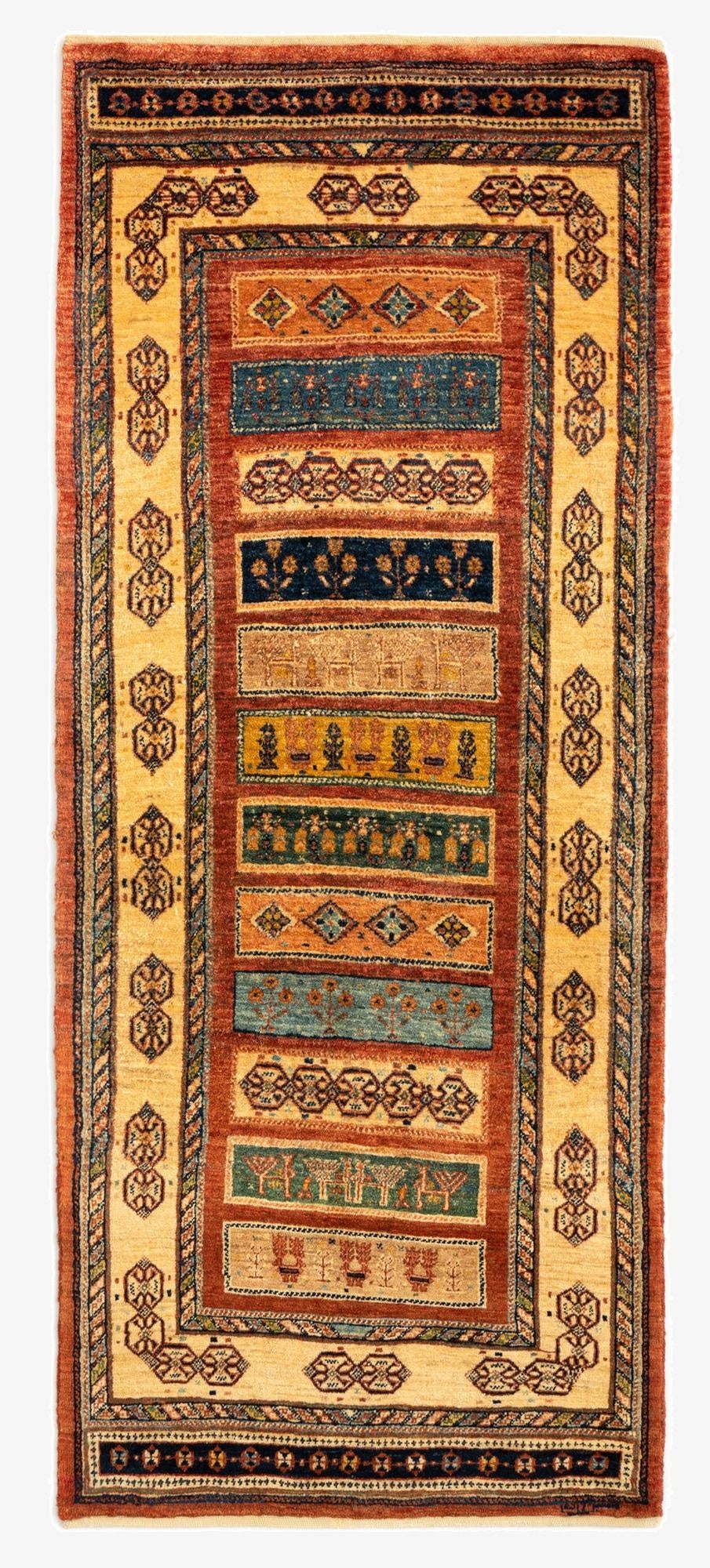  2' 6 x 6' 3 Luribaft Wool Runner Rug