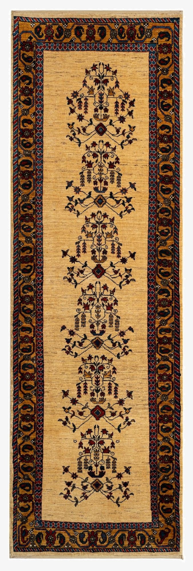  2' 9 x 8' 11 Luribaft Wool Runner Rug